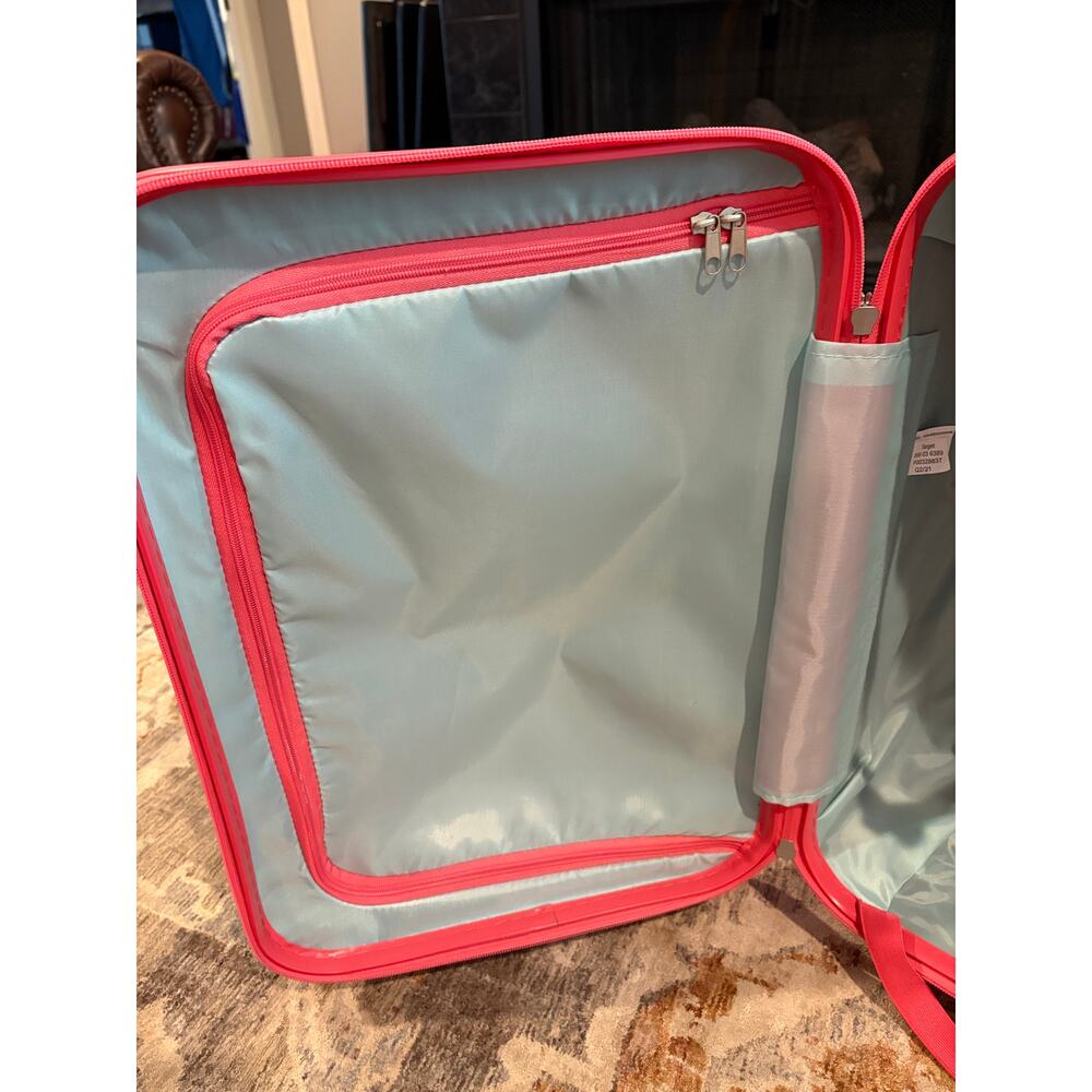 Kids Unicorn Carry On Luggage Hard Shell Spinner Suitcase Pink Blue 16 Inch - Picture 6 of 9